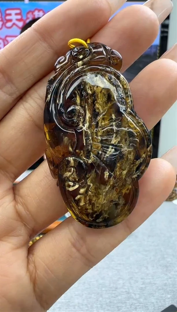 【闪购商品】琥珀颈饰未镶嵌63秒拍号