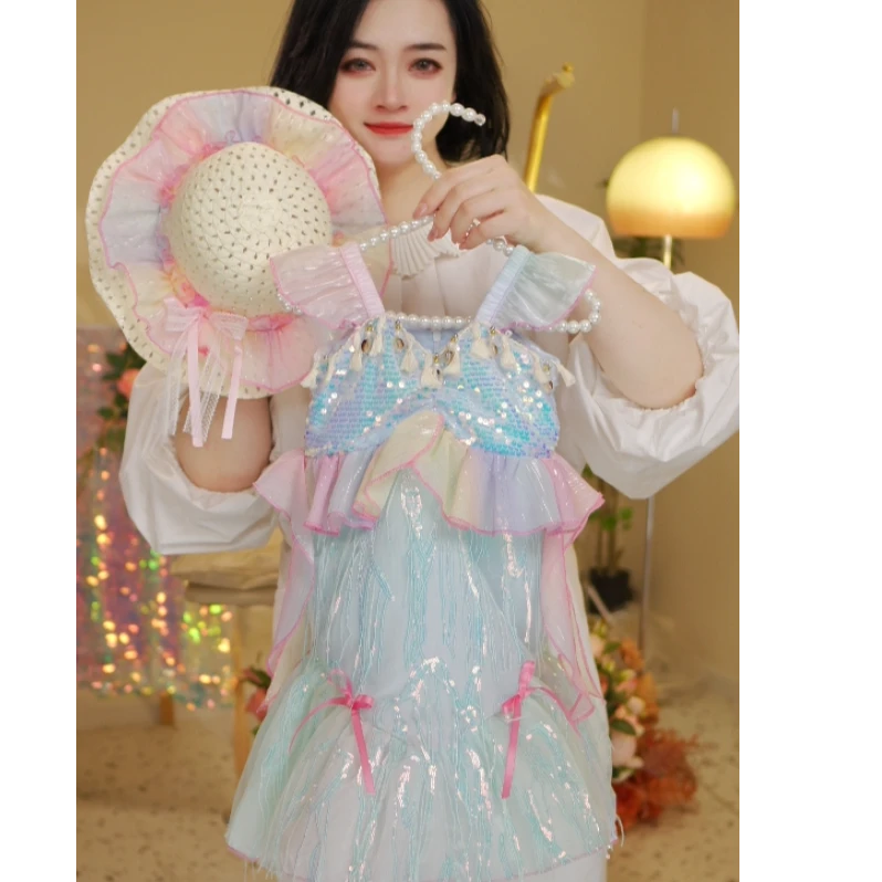 【夏日甜心】女童洛丽塔公主裙2025新款夏季蓬蓬裙时髦洋气