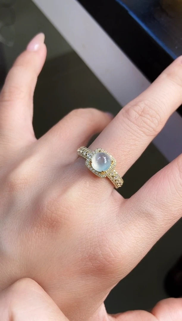 银S925镶嵌戒指翡翠12