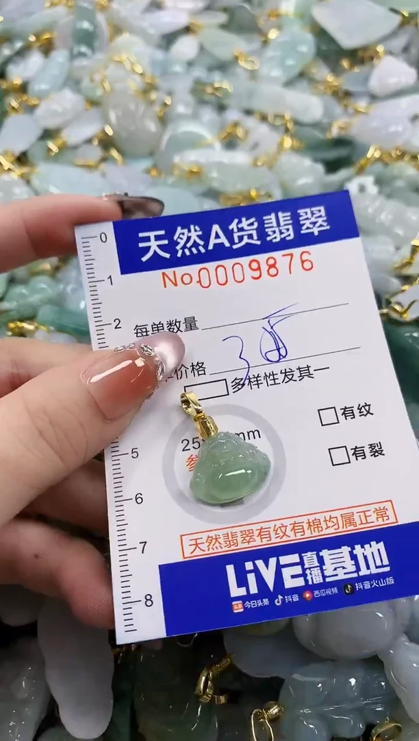 颈饰未镶嵌翡翠安*天然A货翡翠