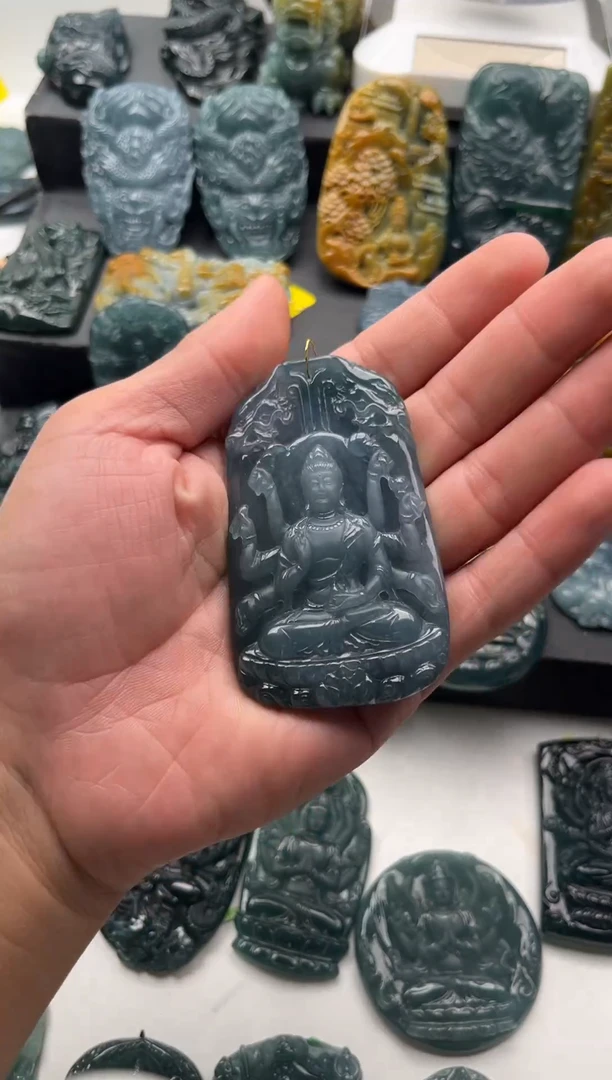 颈饰未镶嵌翡翠K***a千手