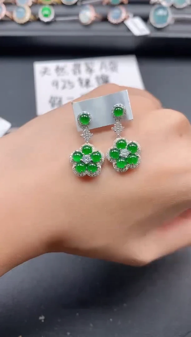 银S925镶嵌戒指翡翠11111111