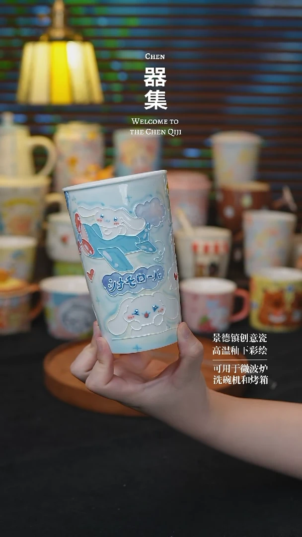 摆件20景德镇纯手工手绘创意瓷