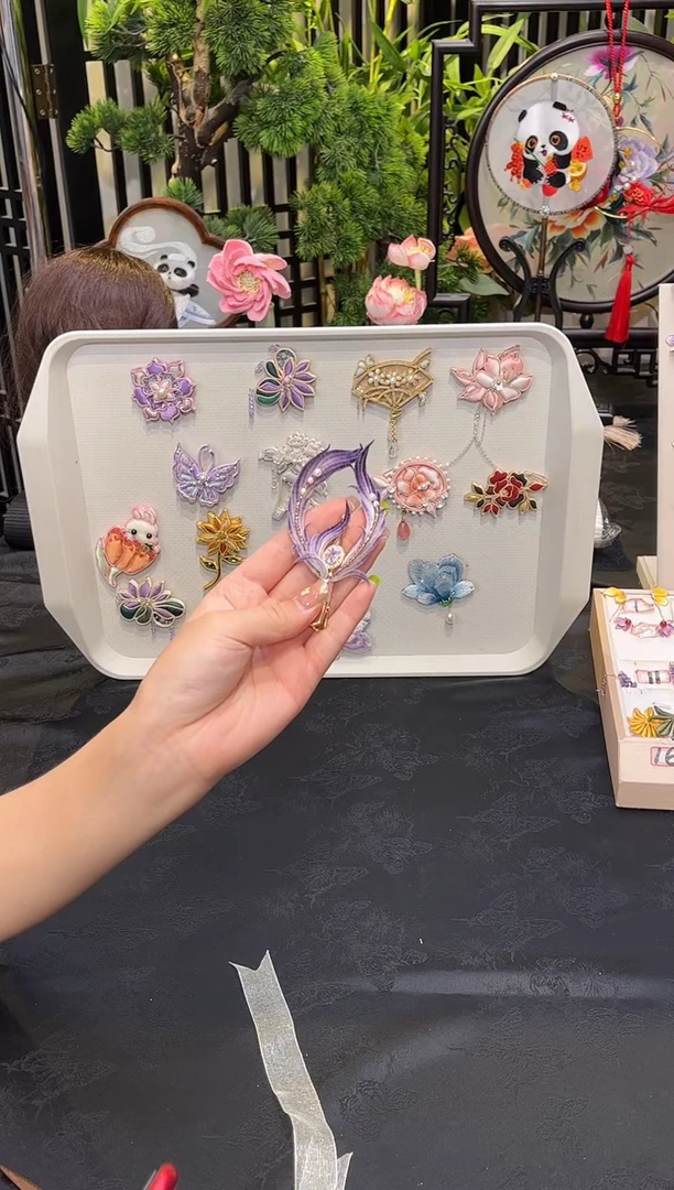 织绣慕*心非遗绒花手工饰品