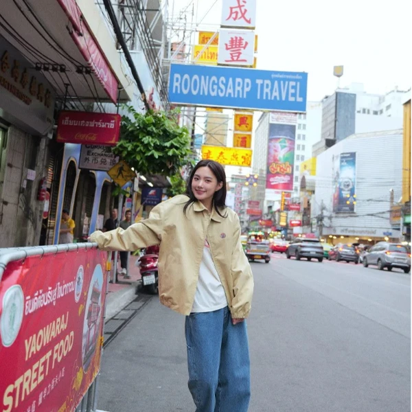 0234 SPELL2025春季新品复古飞行员夹克翻领外套设计感休闲上衣女