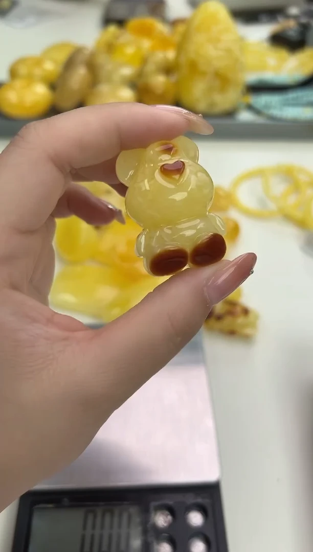 裸石琥珀未镶嵌琥珀蜜蜡吊坠