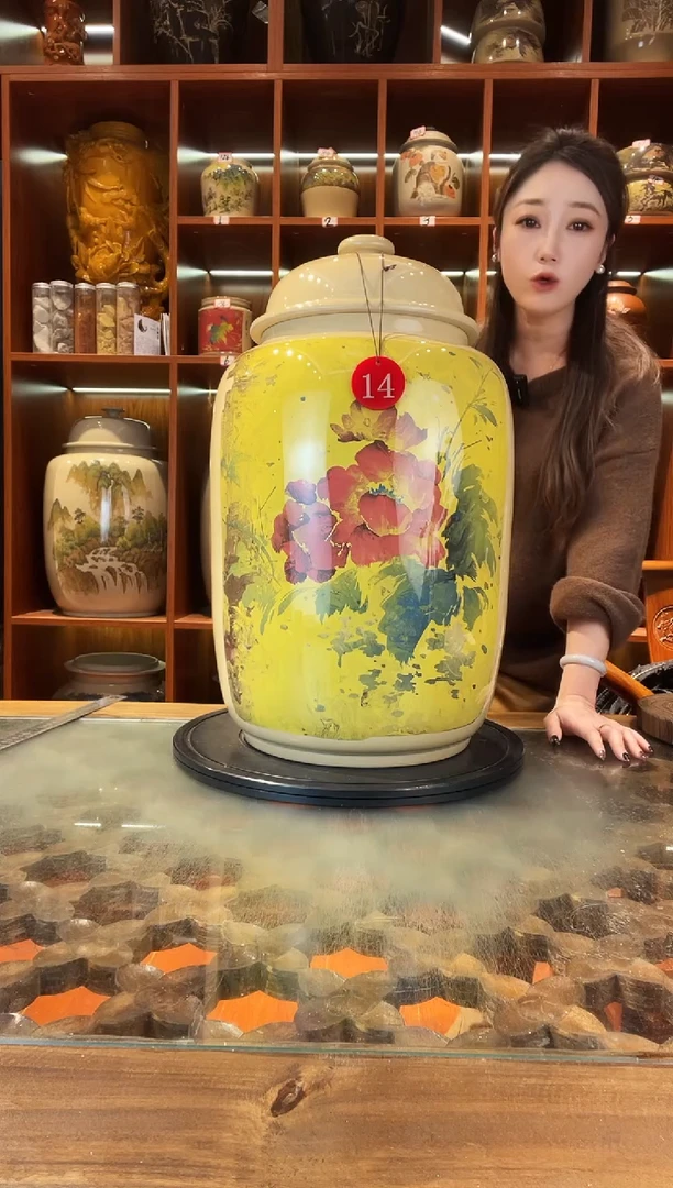 罐李旭泽作品白泥大号缸@14