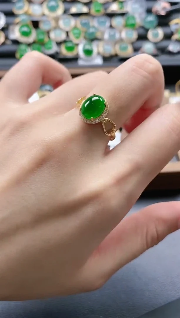 【闪购商品】翡翠戒指银S925镶嵌51511