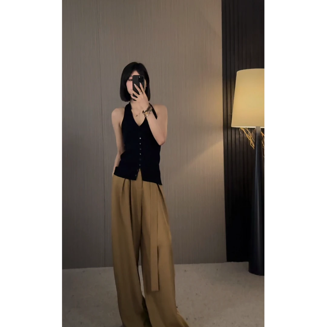 【孤品NO退NO换】编码D001-D180挂脖针织衫吊带背心上衣