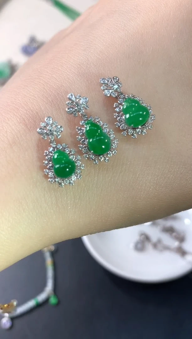 翡翠18K金镶嵌吊坠(不含链)A87多样性发一件|2980