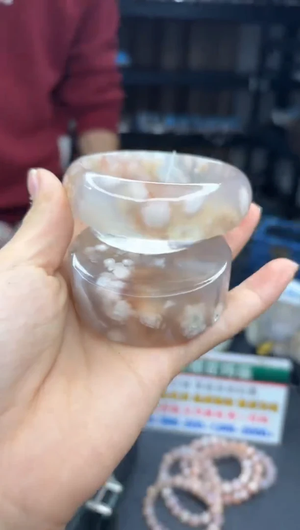 【闪购商品】石英质玉手镯未镶嵌2223（59圈赠送镯心）