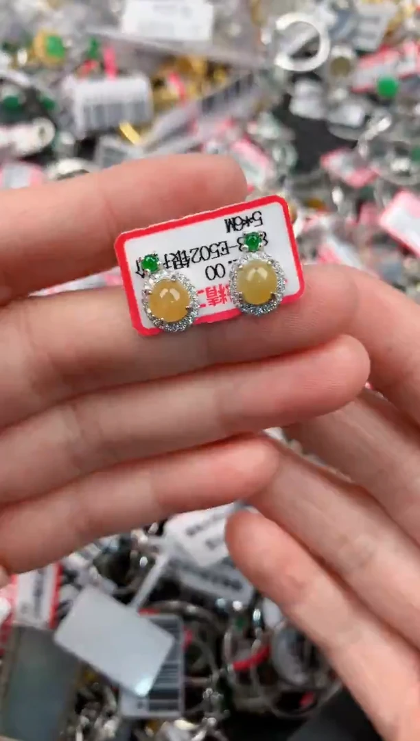 银S925镶嵌戒指翡翠333             6