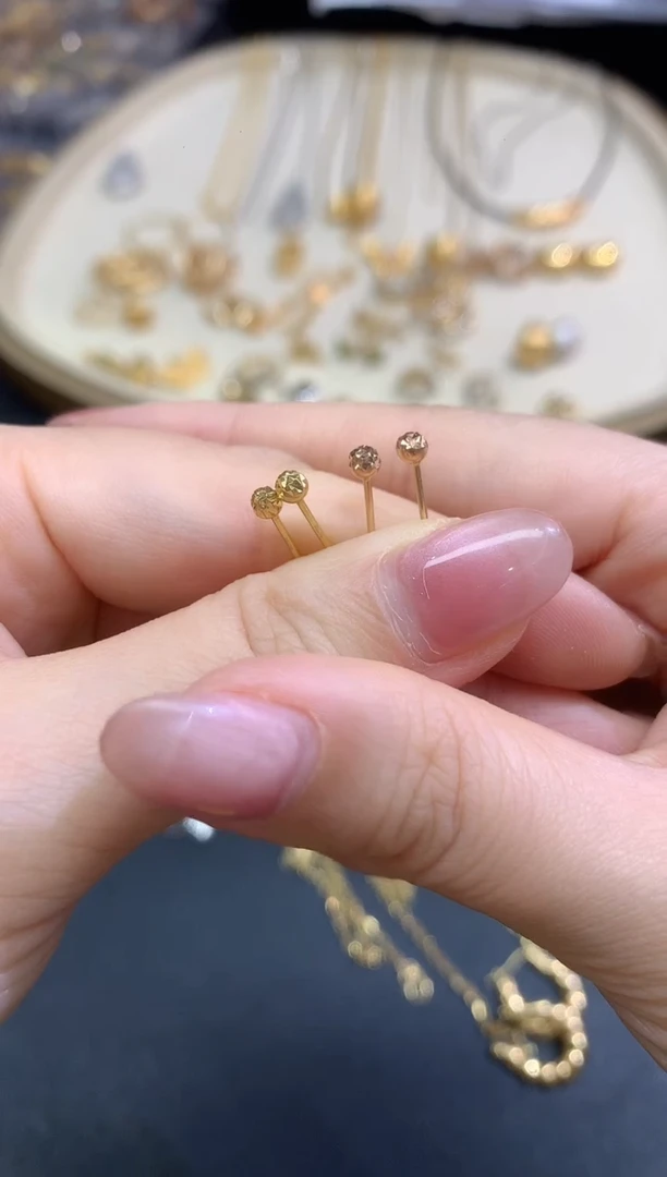 耳饰18K金耳饰多样性发货一件A34|328