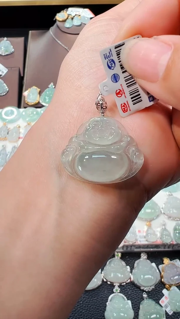 【闪购商品】翡翠吊坠(不含链)18K金镶嵌佛公吊坠811