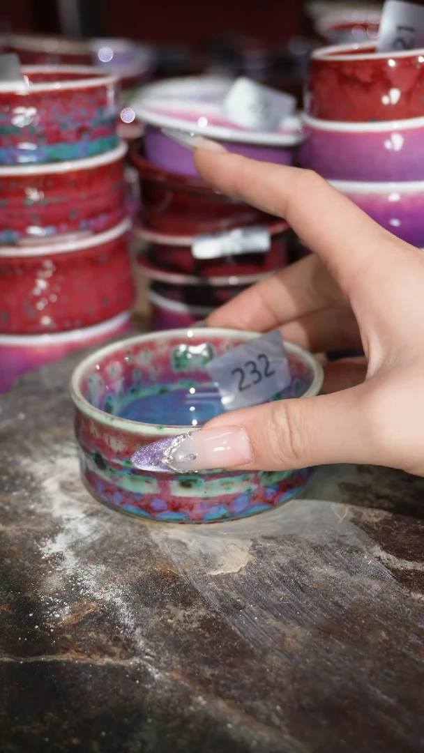 摆件陶精品窑变钧瓷茶器