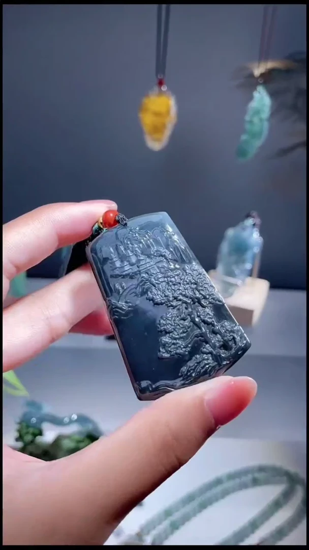 吊坠(不含链)未镶嵌翡翠山水