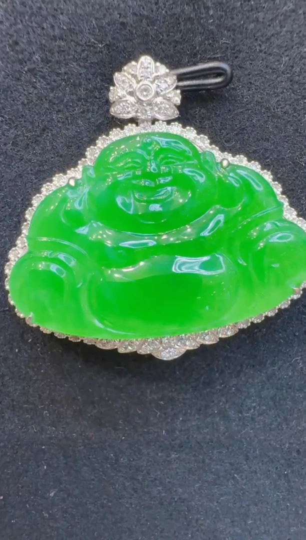 吊坠(不含链)18K金镶嵌翡翠多样性团购发一件