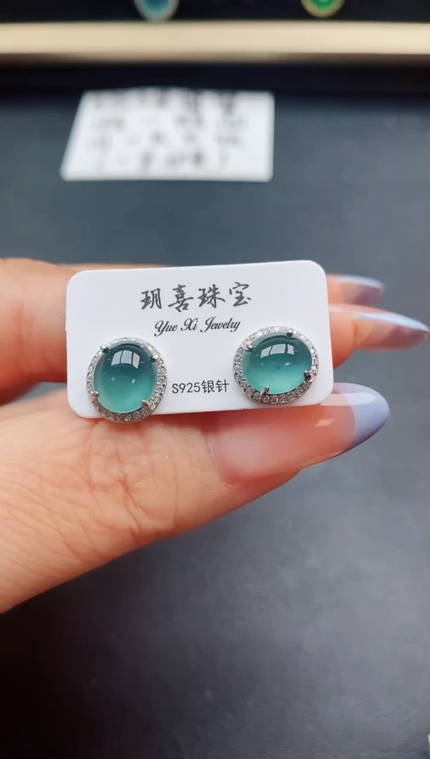 翡翠戒指银S925镶嵌321321