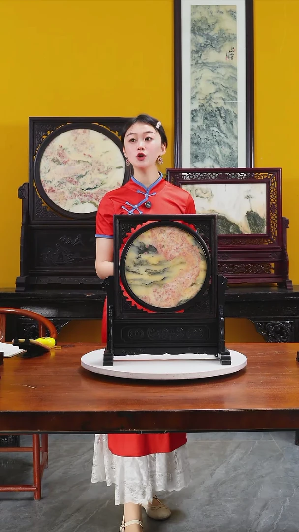 石材天然大理石画摆件