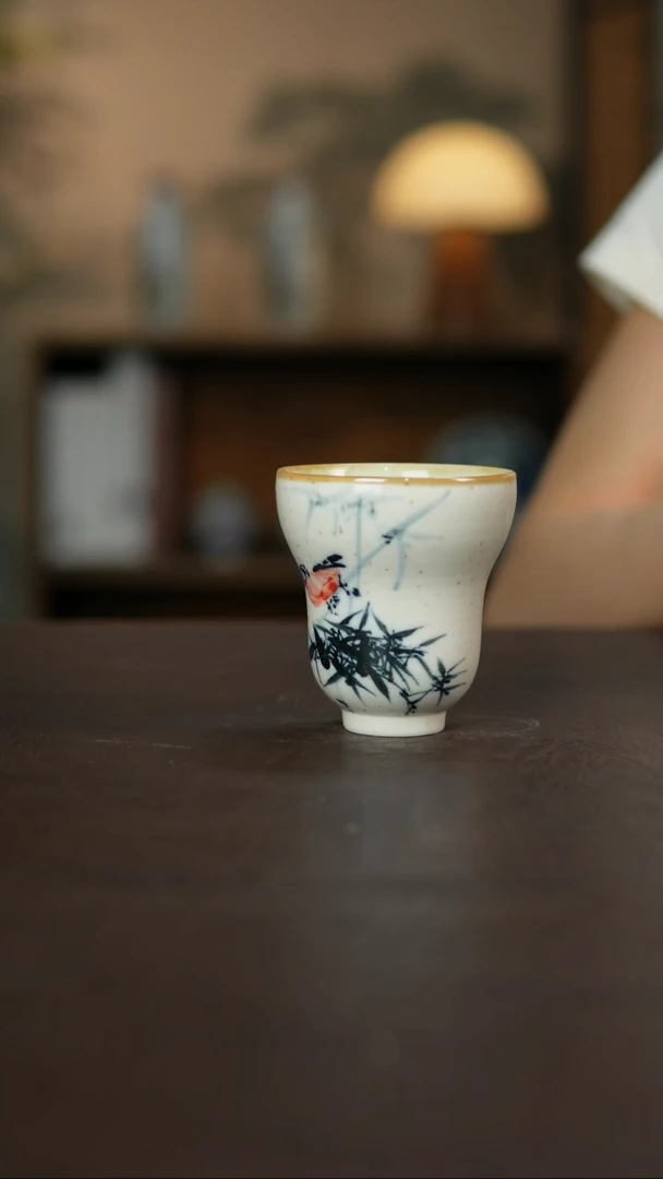 杯景德镇陶瓷杯碗柴烧多人瑕疵