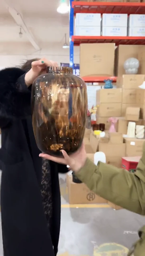 【闪购商品】玻璃祁琪花瓶-微瑕花瓶-JSBAG