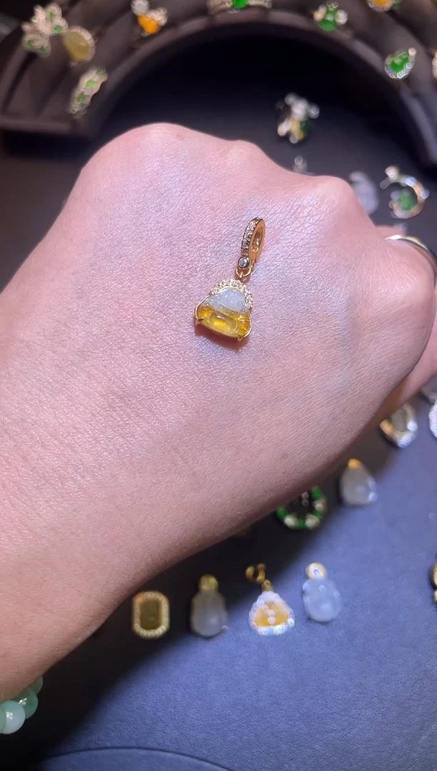 吊坠(不含链)银S925镶嵌翡翠1