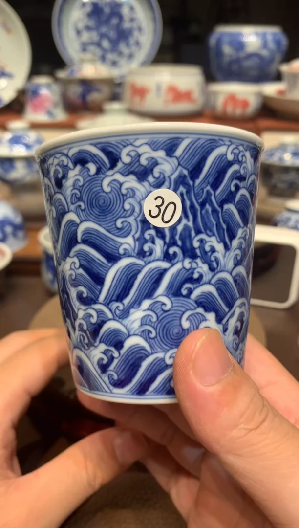 卸**涛30青花杯子wls201