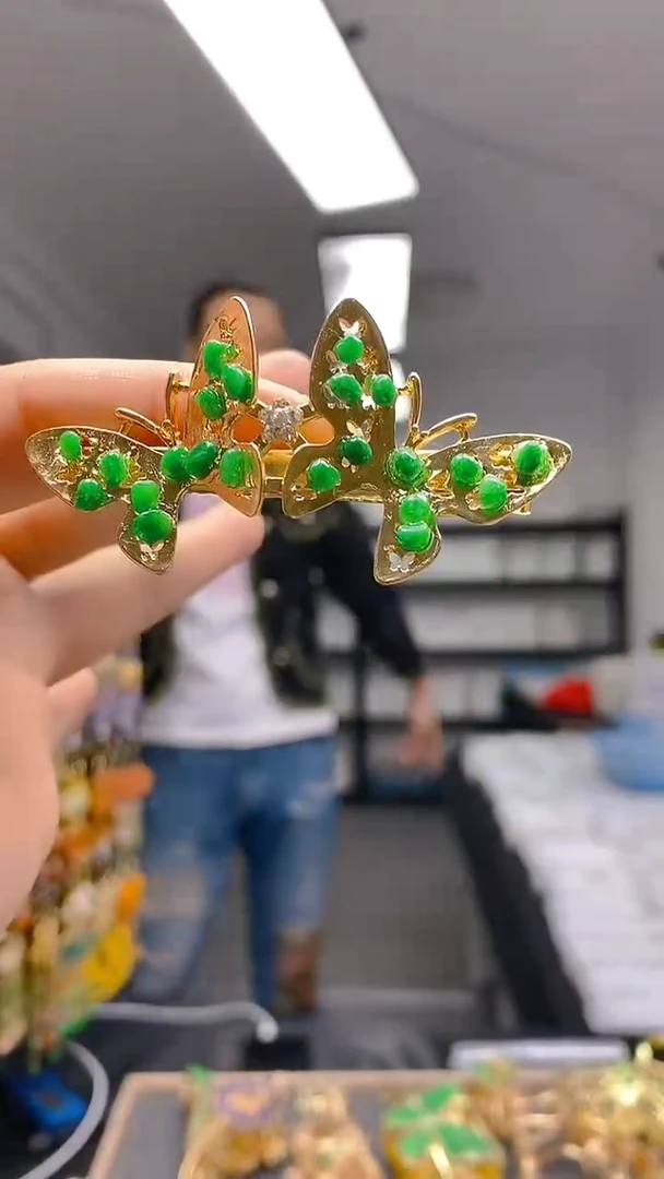 【闪购商品】翡翠耳饰合金0270翡翠发簪