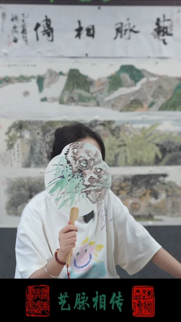 扇子非遗技艺手绘 团扇