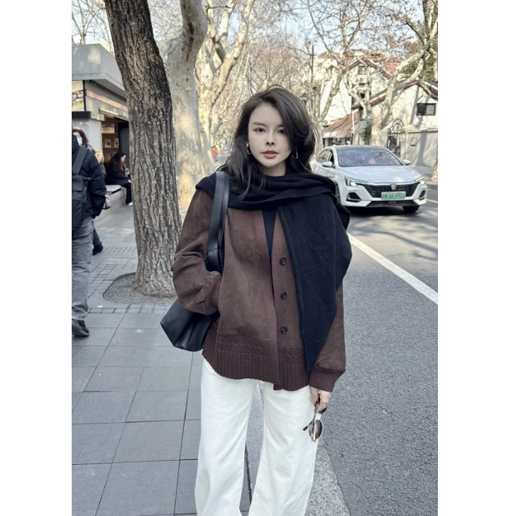 LAZYVISION+短款反绒皮衣外套ZMD-24451