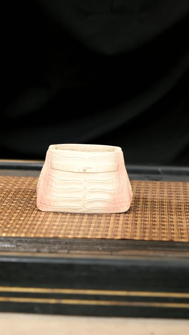 茶壶紫砂15 《凯莉包杯》白玉段