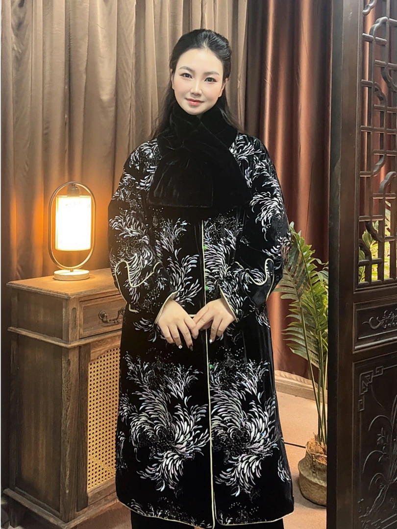 【95白鹅绒】2025新款气质风设计师中长款鹅绒服外套5035