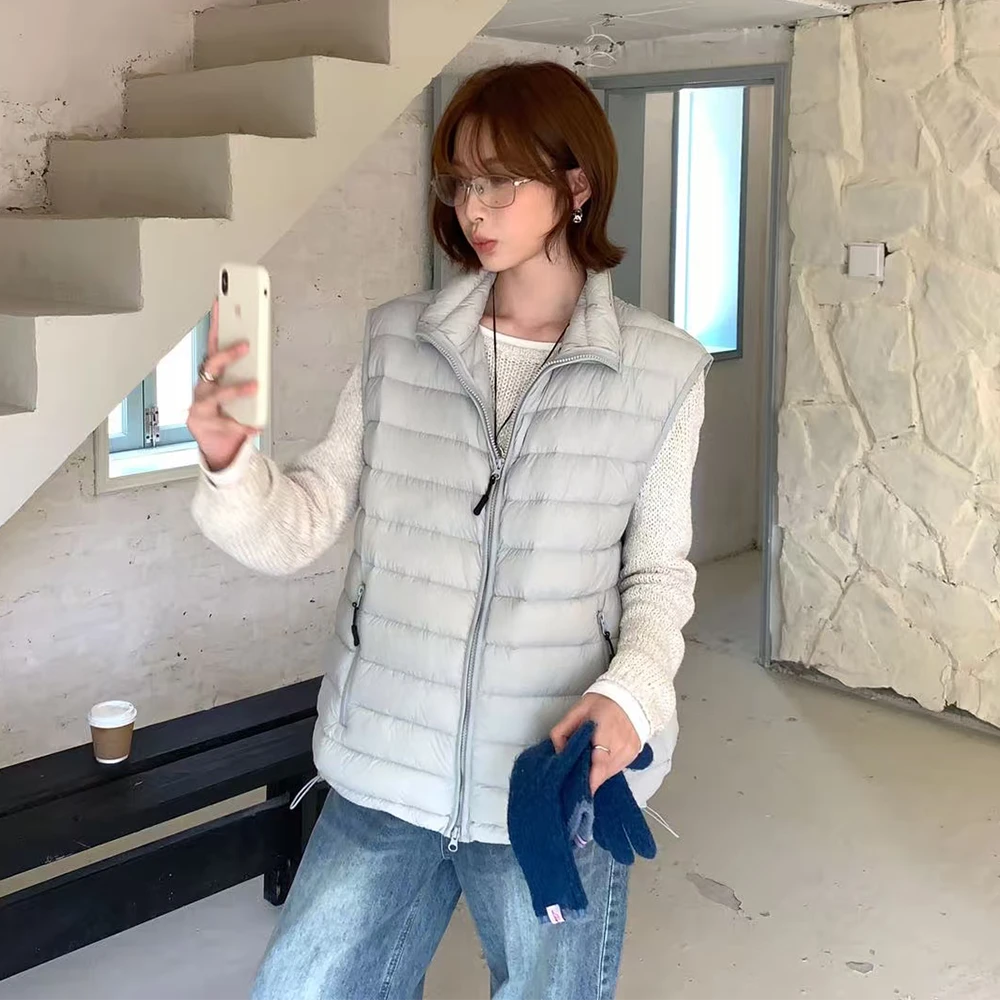 韩原单 排骨羽绒马甲 冬季显瘦百搭羽绒马甲 28501
