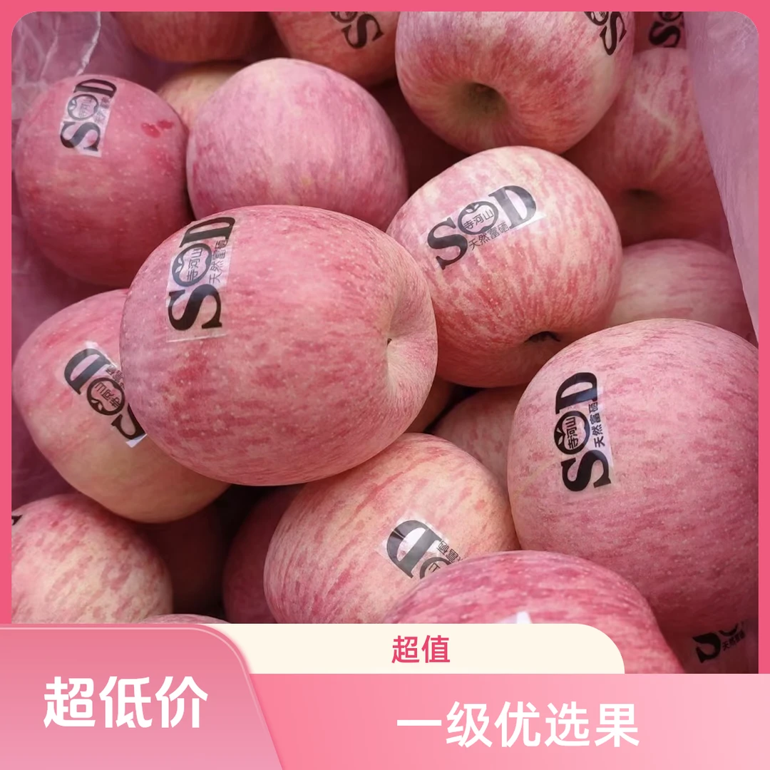 灵宝寺河山一级果红富士苹果新鲜脆甜多汁现摘现发当季水果
