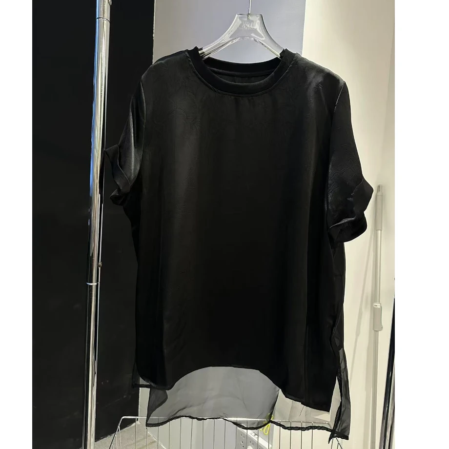 DEZI宝藏衣橱纱纱凉感夏季时尚百搭女T恤小衫LS8575066