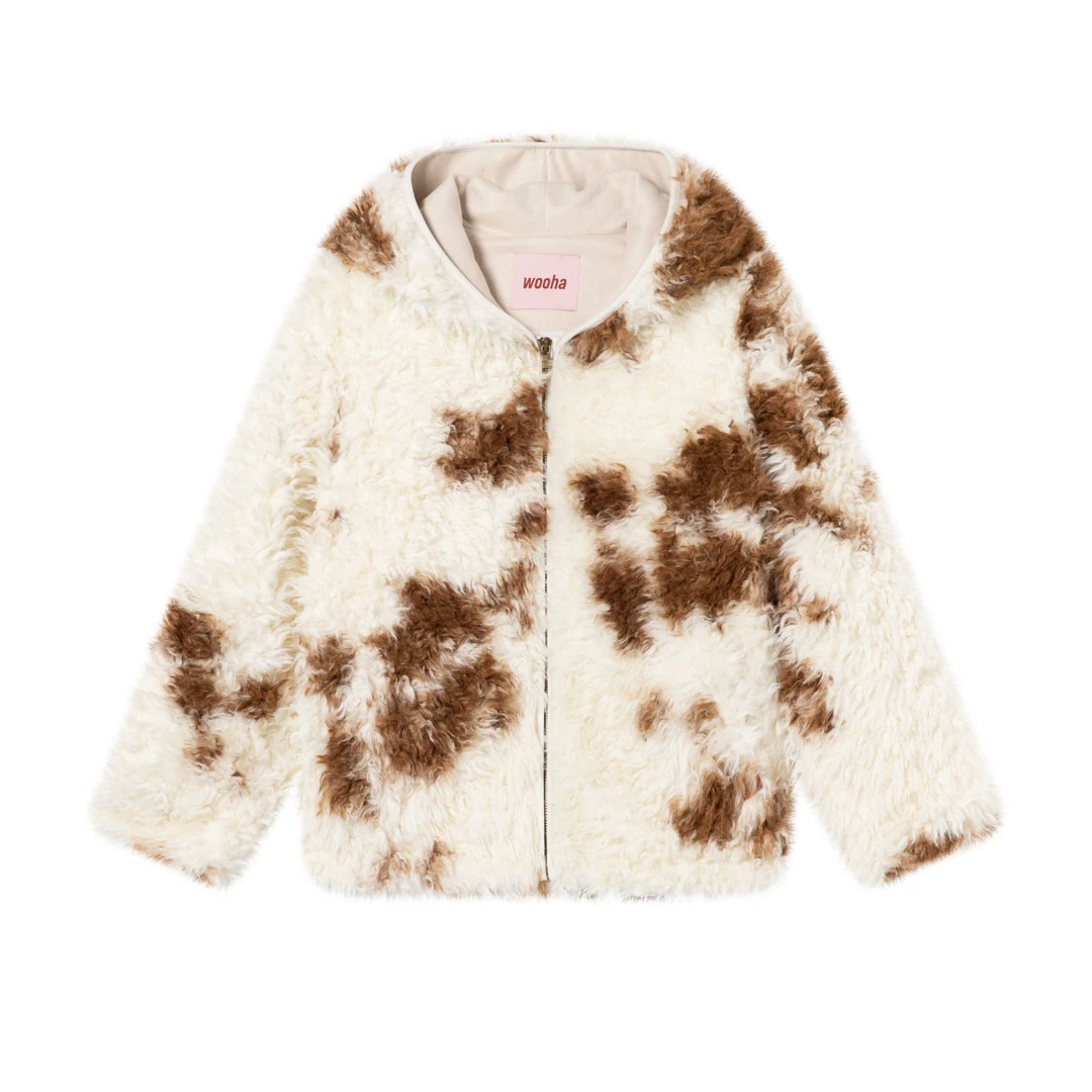 【商场同款】wooha吾哈2025羊羔毛外套