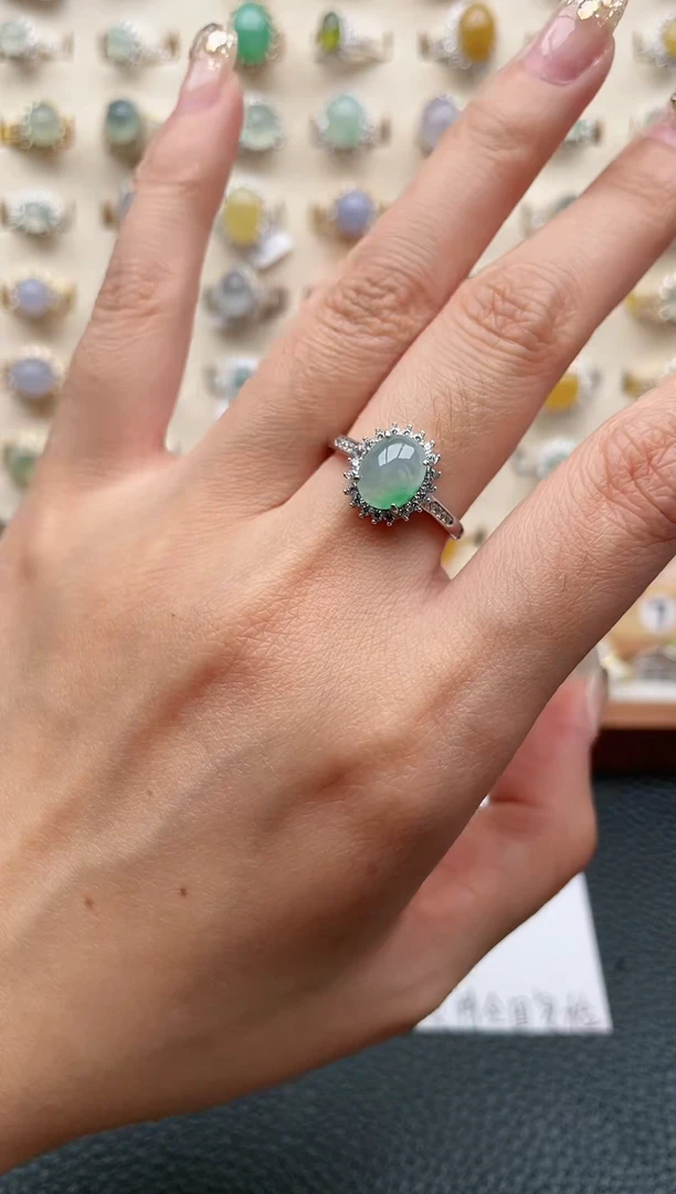 【闪购商品】翡翠戒指银S925镶嵌1111