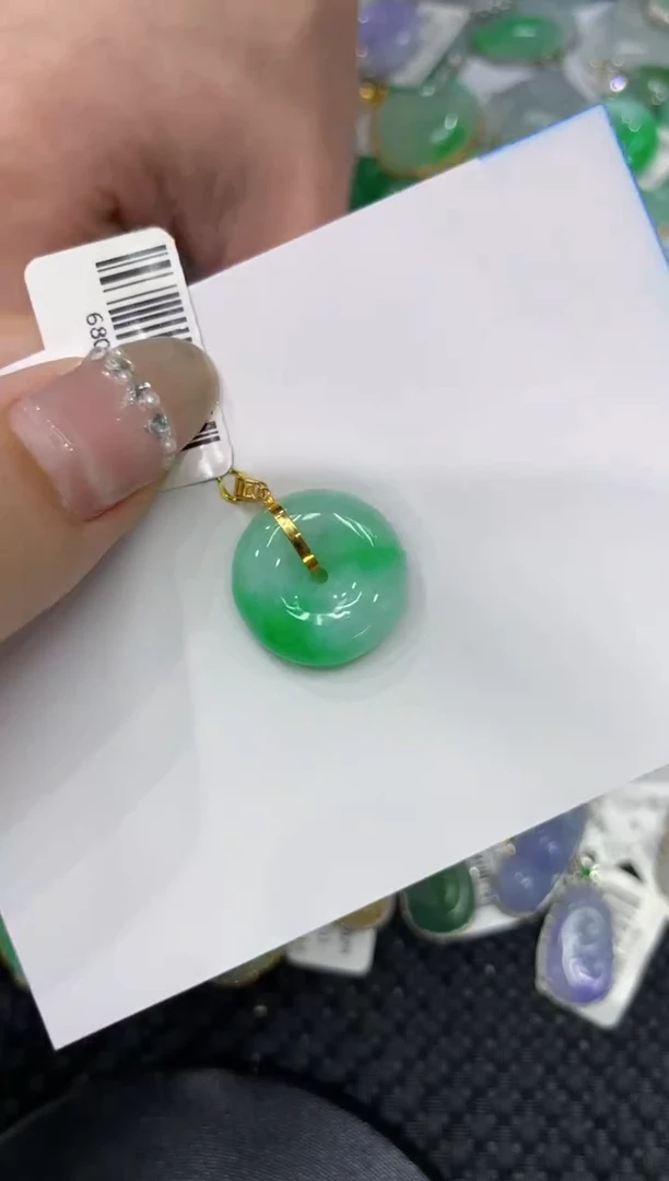 【闪购商品】翡翠颈饰18K金镶嵌222222222