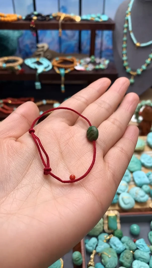 未镶嵌南红玛瑙挂件红绳