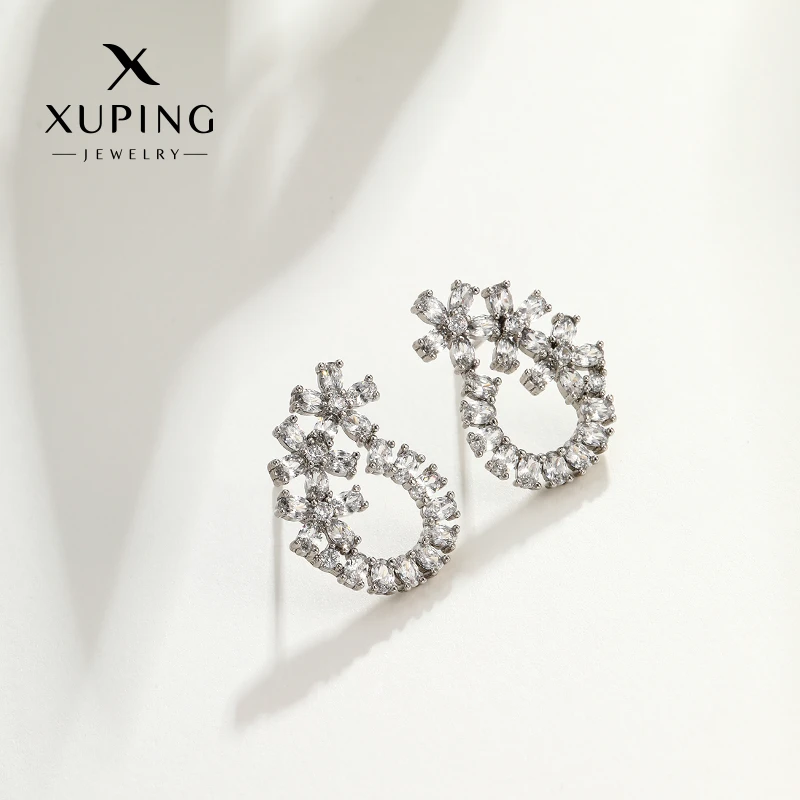 XUPING/旭平首饰 合金合成锆石耳饰 【潘生福利】时尚 X000689573