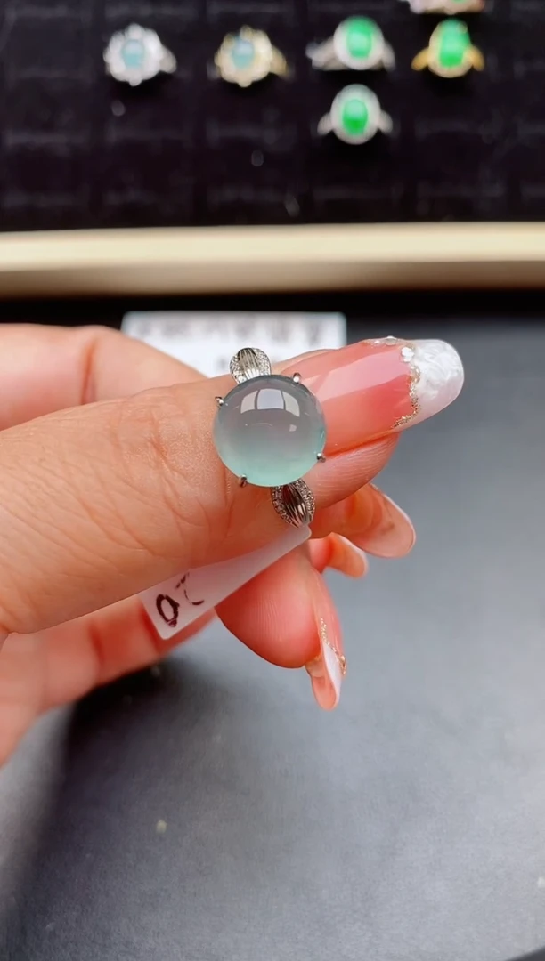 【闪购商品】翡翠戒指银S925镶嵌50800