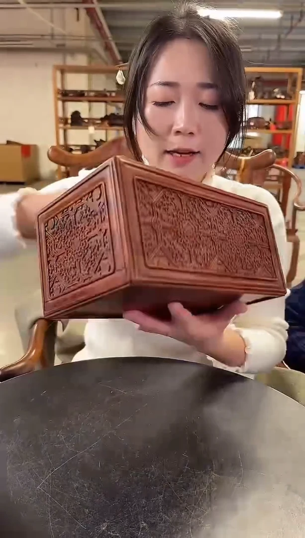 木DZ69A02M20四边形花纹纸巾盒