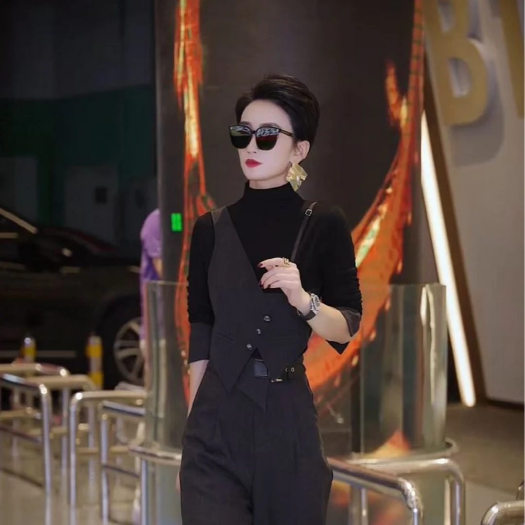 （萱萱严选）设计师款小众拼接假两件上衣