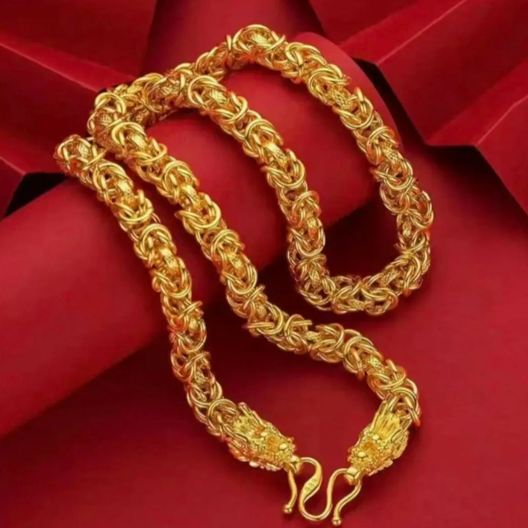 合金项链 亮面{卡12大龙骨项链}男士男款编织时尚大气霸气气质款