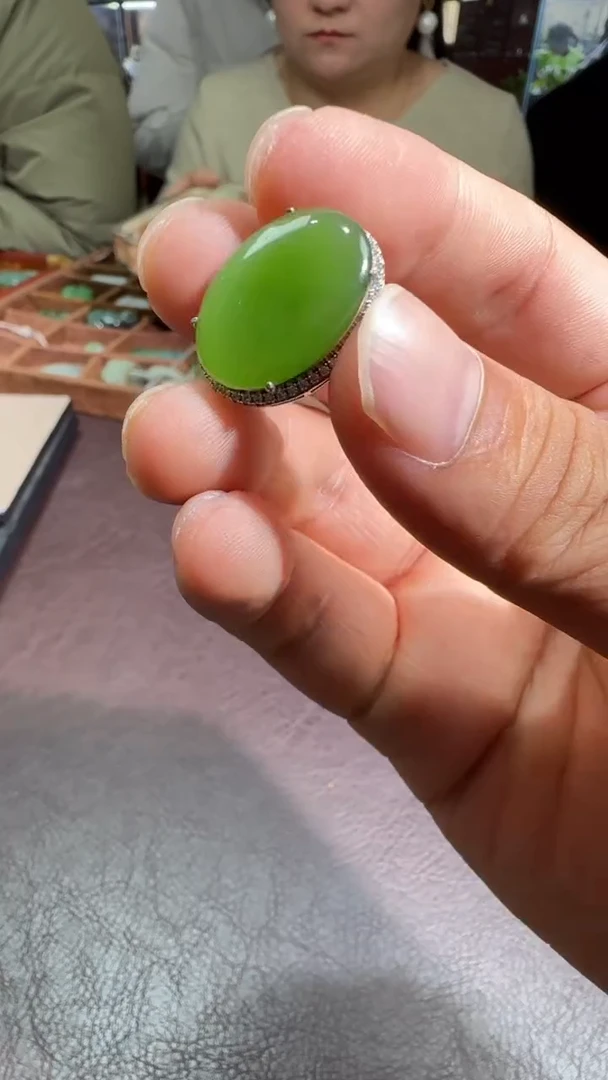 银S925镶嵌和田玉挂件【陆1203】75 7026