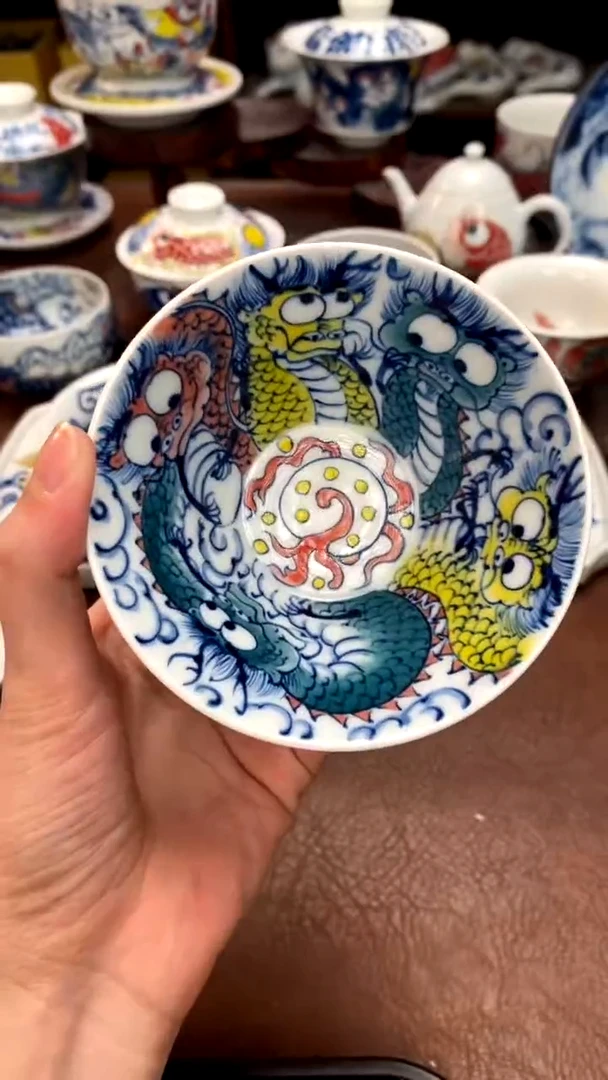 【闪购商品】5龙斗笠景德镇高温