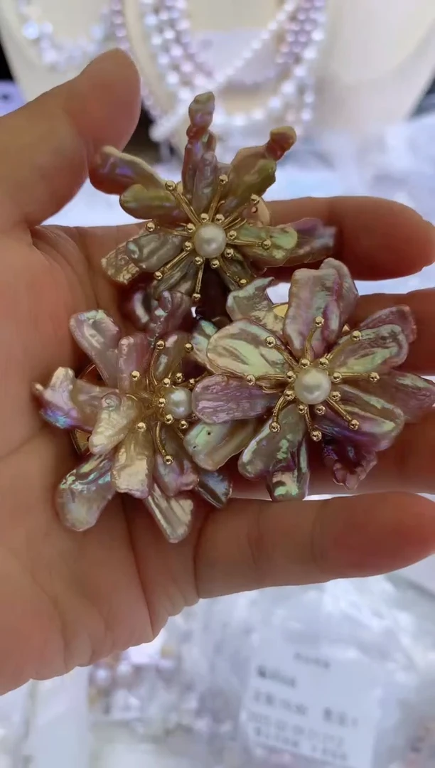 【闪购商品】淡水珍珠胸针合金多发其一