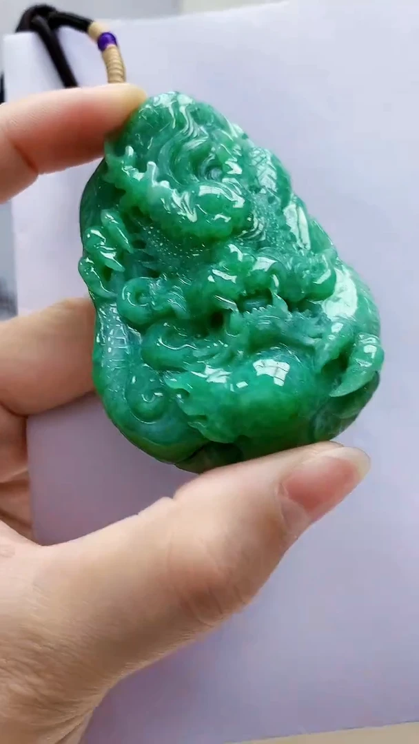 未镶嵌定制翡翠5060lr-毛货挂件23