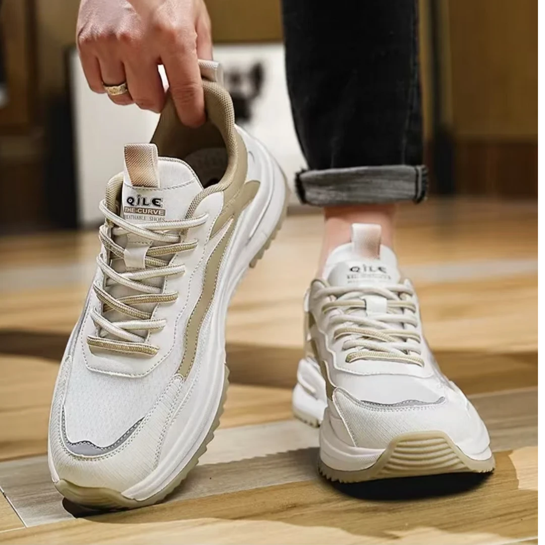 内增高透气春秋厚底增高网面鞋舒适时尚春季牛仔风百搭夏季潮流