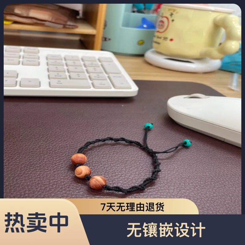 非金属木质手链 民族风森系纯手工三才手绳简约男女通用手编单圈